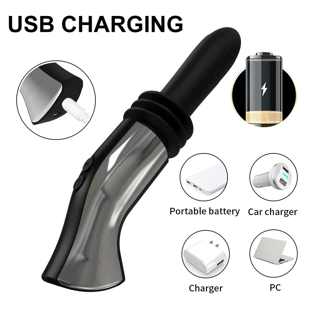 Female Automatic Retractable Dildo Masturbator G-Spot Vagina Anal Insertion Penis Adult Female Sex