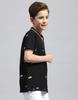 MONTE CARLO Boys Printed Collar Neck Pure Cotton T-Shirt