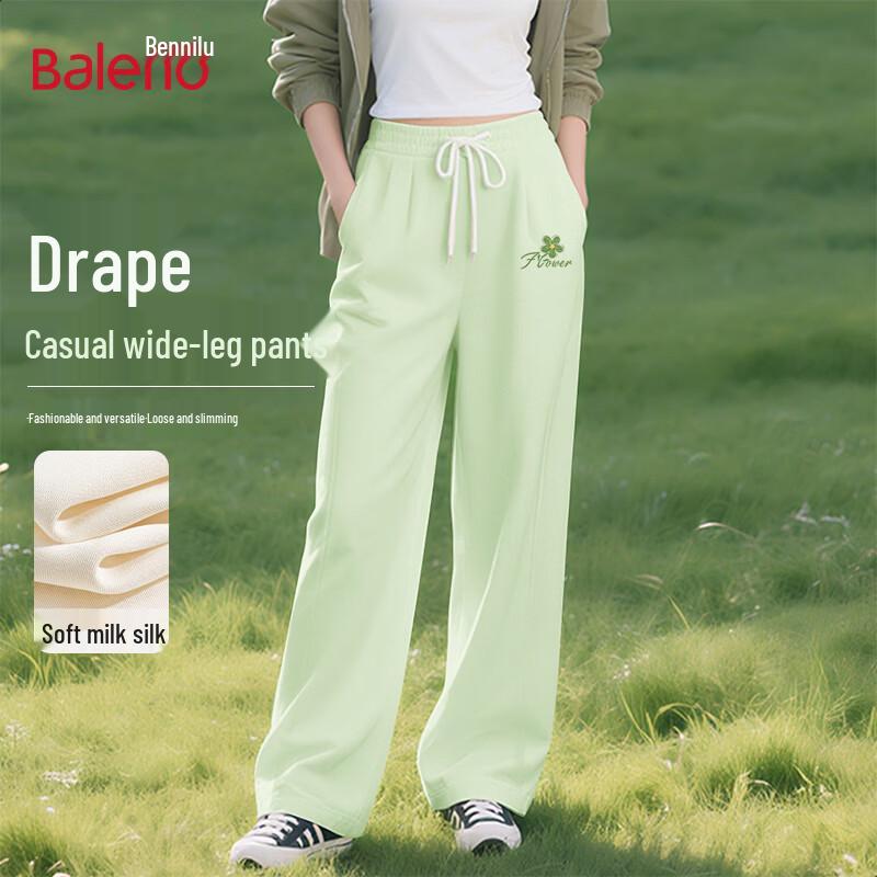 Baleno Women s Floral Print Straight-Leg Drawstring Pants L