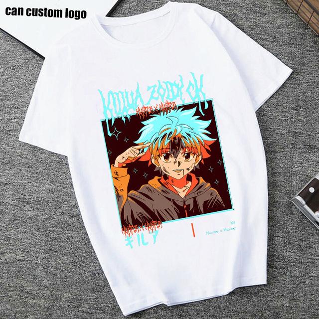 Cross-border Anime Summer New Pure Cotton Full-time Hunter Two-dimensional Animation Printed Men's Loose Casual T-shirt Men's