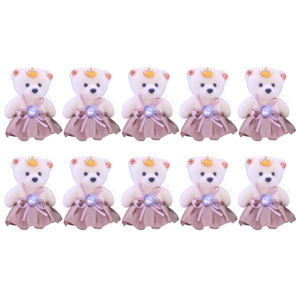 

10pcs/set Plush Doll Bear Plush Foam Toys Plush Animal Cartoon Bouquet Doll Girl Birthday Gift кофейный