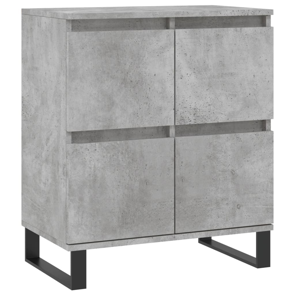 Sideboards 2 pcs Concrete Grey Particleboard