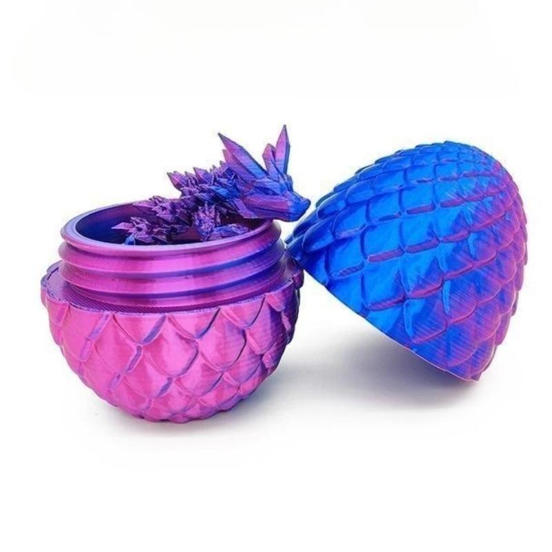 1/4pcs 3D Dragon Rotatable Articulated Dragon Egg Realistic Movable Printed Dragon Modle Home Office Decoration Figures Toy