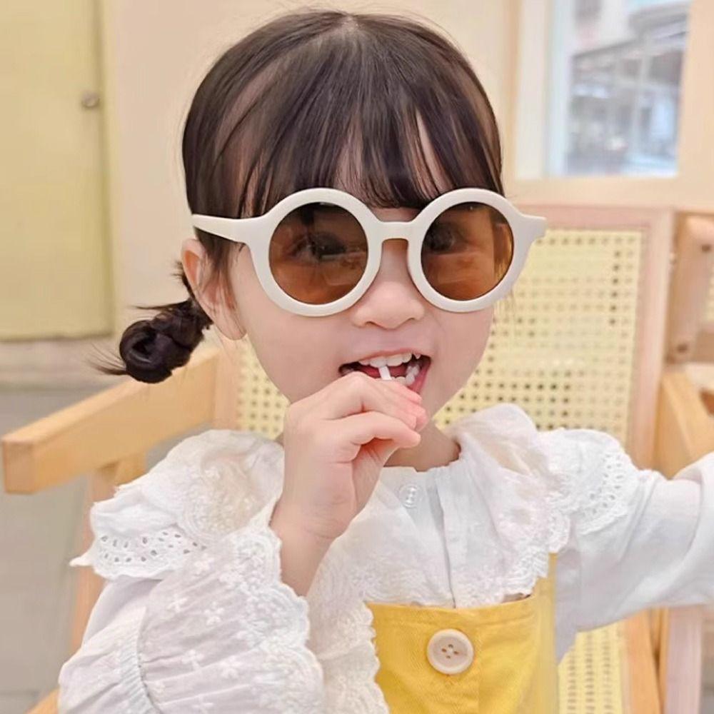 Candy Colored Children's Sunglasses Foldable Design Round Frame Sunglasses  Kids Wear