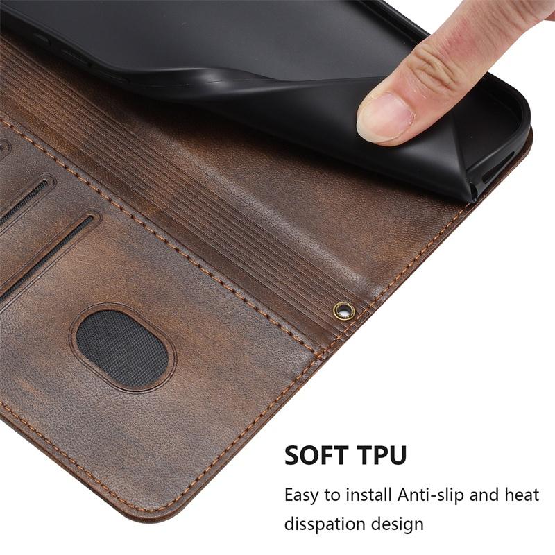 Casing For OPPO F19S F17 F19 F21 F21S F23 F25 F27 Pro Plus F29 5G Leather Wallet Pocket Card Slots Flip Case Cover