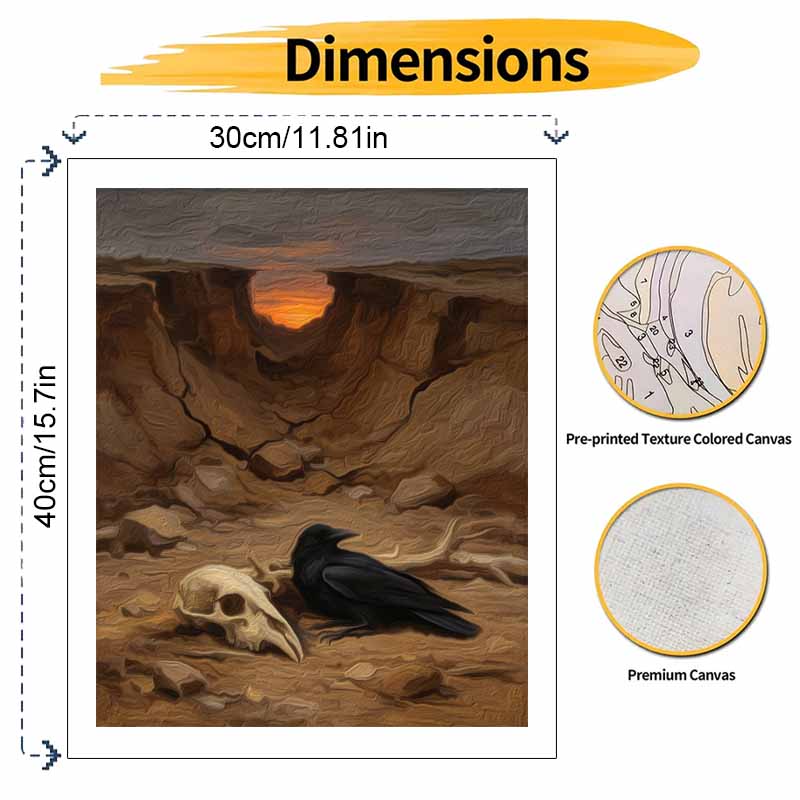 Halloween Raven Animal Landscape Digital Oil Painting Coloring Painting Hand Painting Home Decoration