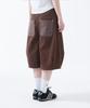 THE COLDEST MOMENT Tcm Check Pocket Half Pants (Brown)