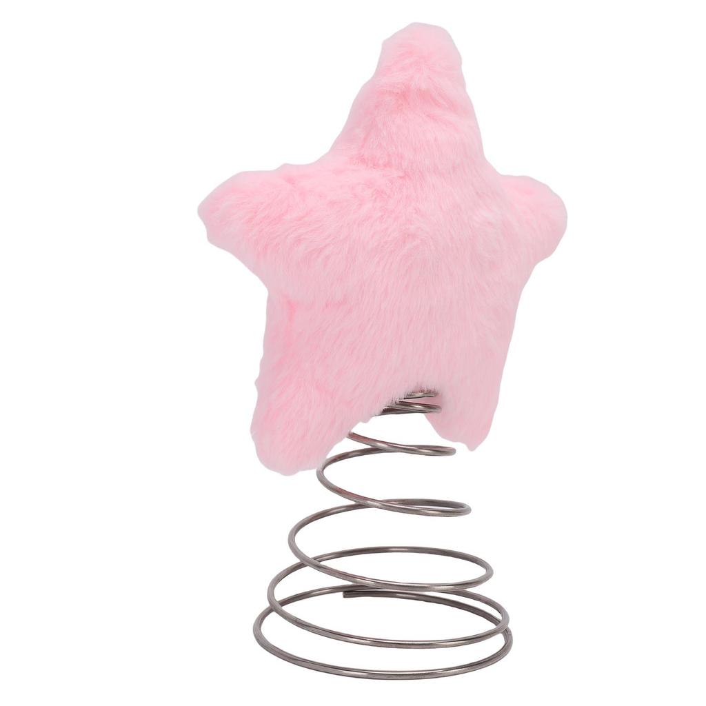 Xmas Tree Topper Adorable Plush Treetop Star for Xmas Party Desktop Home Decoration