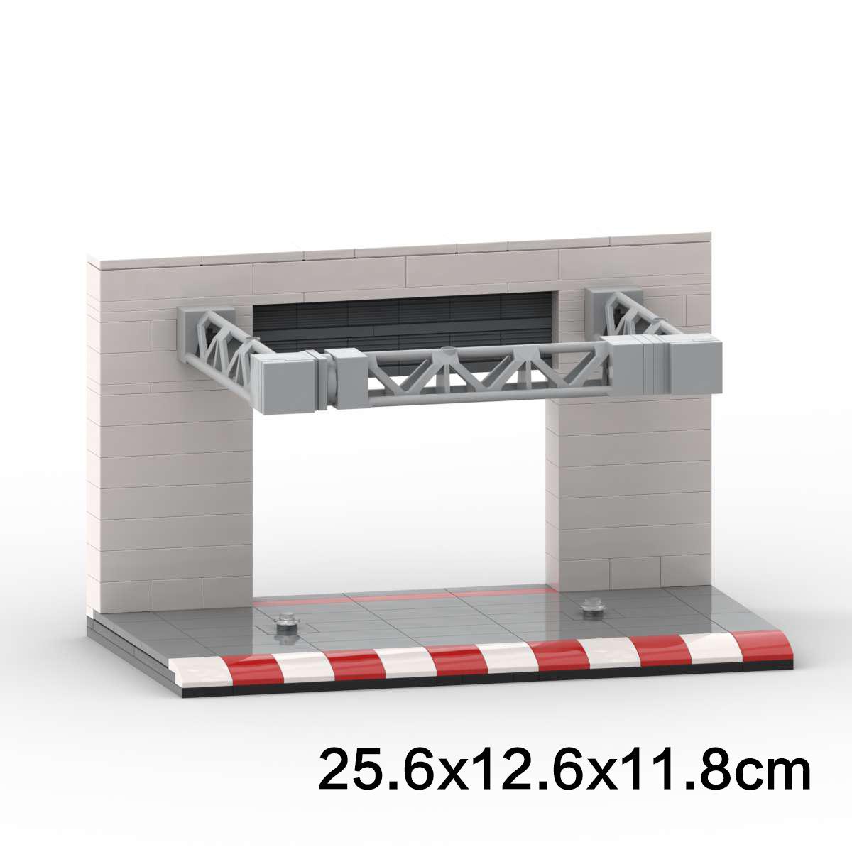 

Бытовые строительные блоки, совместимые с LEGO: MOC-80856 8-местный стенд для пит-стопа во время автомобильных гонок на скорость