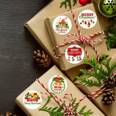 500Pcs Merry Christmas Stickers Cristmas Xmas Party Seal Labels Stickers For DIY Gifts Baking Package Envelope Stationery Decor