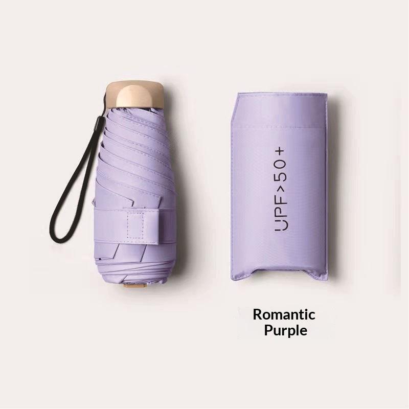 Mini Pocket Foldable Umbrella UPF 50+ UV Protection Waterproof Windproof Parasol for All Weather Use
