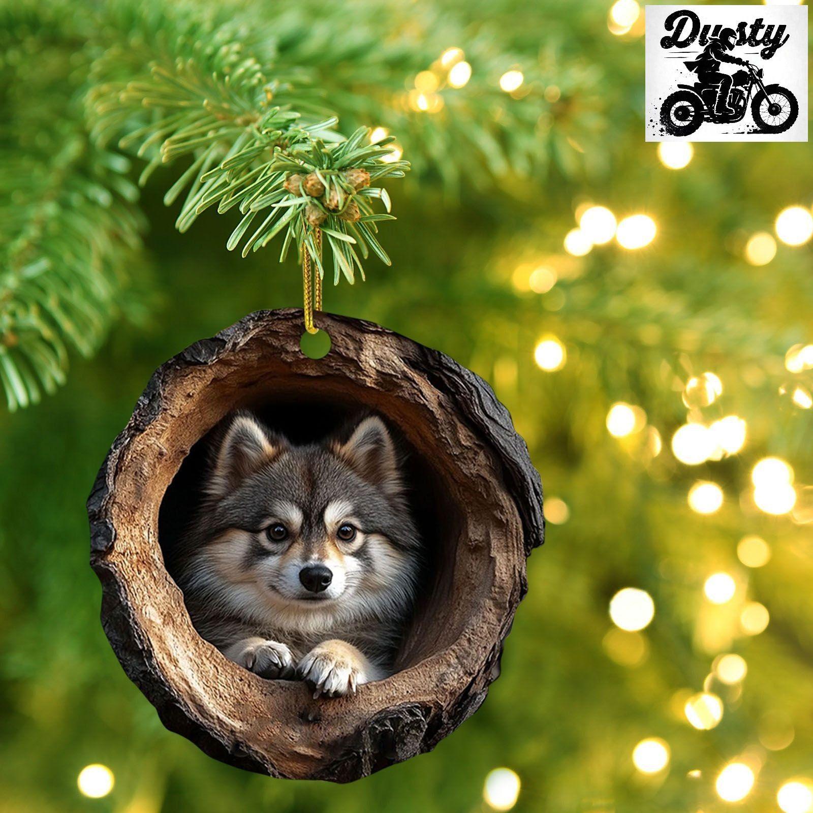 Animal Tree Ornament: Acrylic Forest Animal Pendant One Size