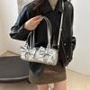 Elegant Bow Women's Small Pillow Handbags Pu Leather Ladies Shoulder Underarm Bags Barrel-shaped Purse Female Tote Crossbody Bag