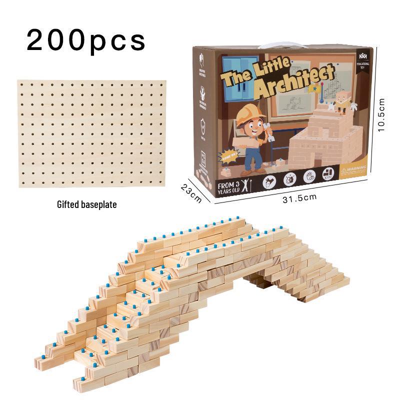 Educational Wooden Building Blocks for Kids – Creative Construction and Brain-Teasing Table Game