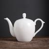 Dehua White Porcelain Teapot Jade Like Smooth Texture Simple Style Kung Fu Tea Set Chinese Home Office Brewing