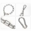 30 Inch Boxing Punching Bag Chain Silver Stainless Steel Hammock Link with 2 Carabiners Heavy Duty Thick Chain Outdoor