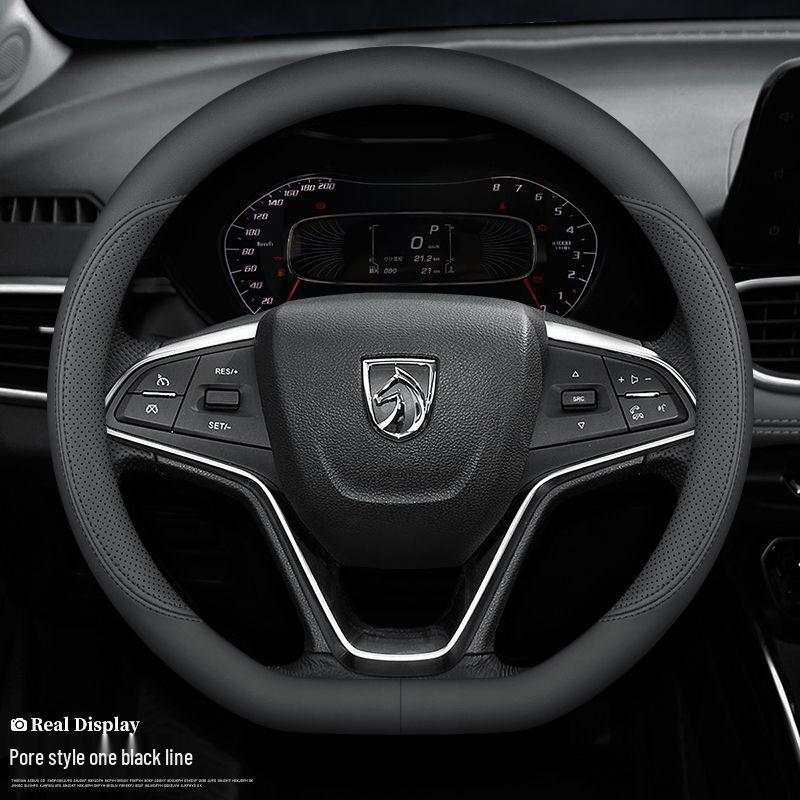 Universal Genuine Leather Anti-slip Steering Wheel Cover for Baojun Models