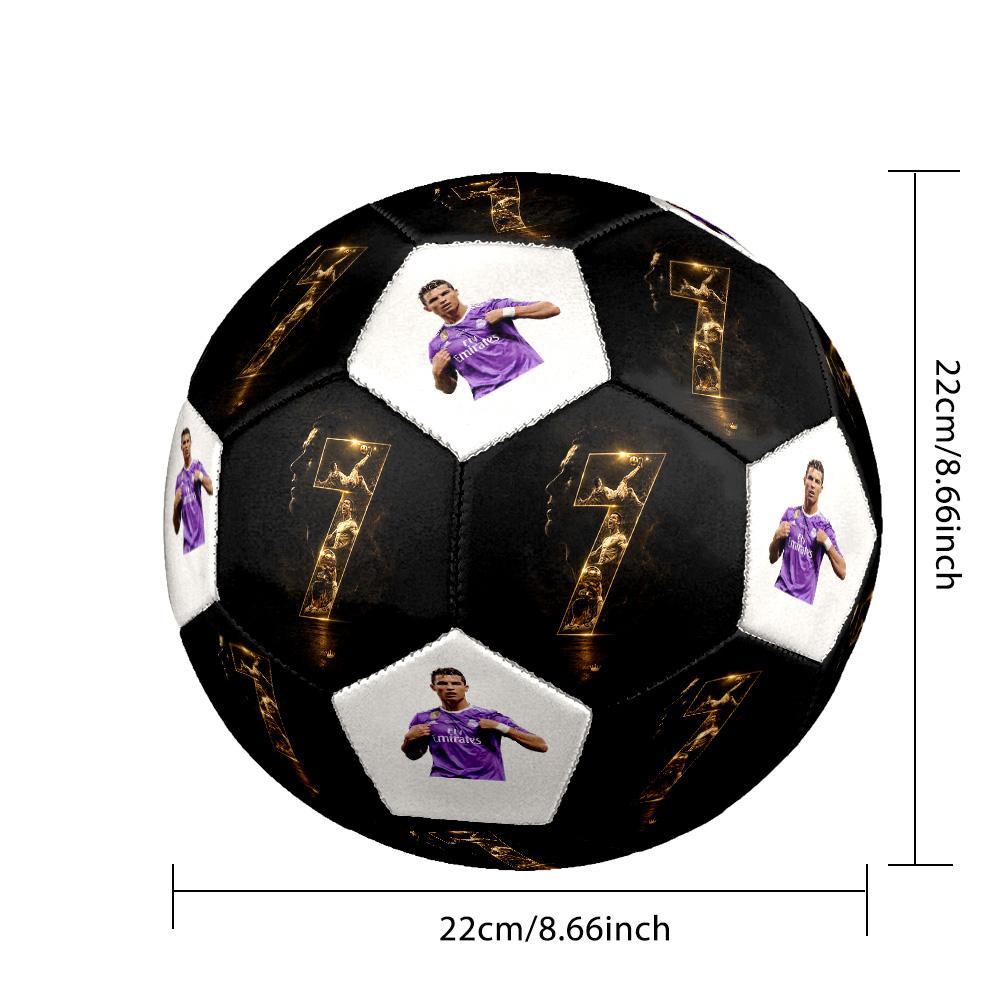 Ronaldo's Cr7 Football Legend Soccer Ball Size 5 Football Machine-Stitched Indoor/Outdoor Universal Football Soccer Accessory Perfect Gift for Friends