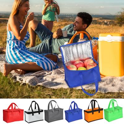 Portable Lunch Bag Wide Opening Lunch Tote Aluminum Foil Insulated Bag Outdoor Picnic Camping Hiking Food Drink Carrier