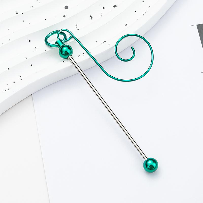 Beadable Metal Christmas Hangers For Crafting And Tree Decoration Colorful Hanging Hook Craft Accessories