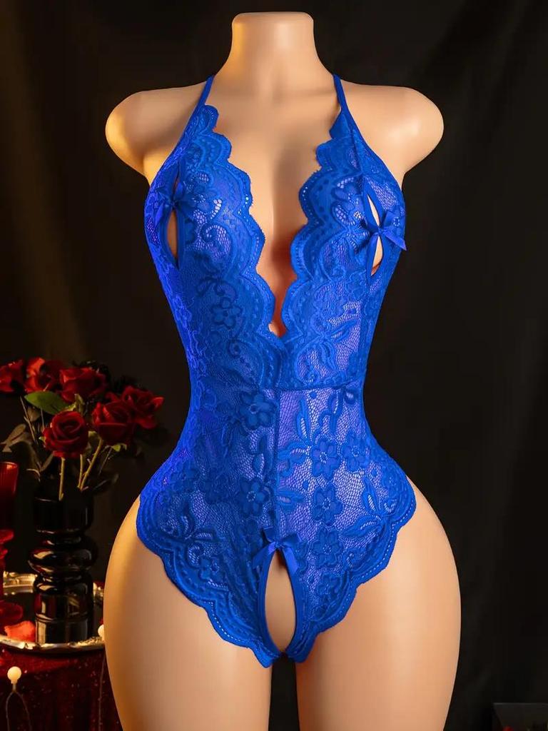 Hot Lingerie Sexy Pink Crotchless Porn Underwear Hollow Backless Bodysuit Deep V Open Bra Night Dress Transparent Date Pajamas