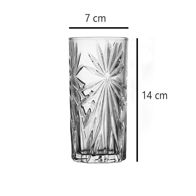 320ml 2pcs Set Transparent Drinkware Party Luxury Beer Cup Foreign Wine Glass Crystal Carved Cocktail Glass Juice Tea Milk Mugs