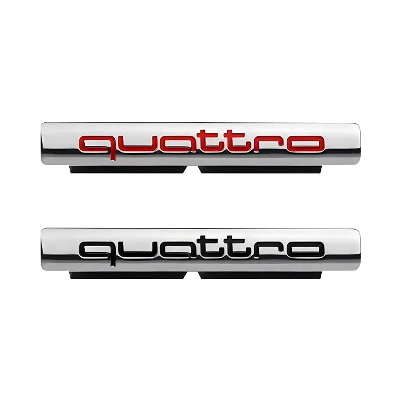 Auto Kühlergrill Emblem Karosserie Heckklappe Dekoration Aufkleber QUATTRO Emblem für Audi Q2 3 Q5 Q7 Q8 A3 A4 A5 A6 A7 R8 B5 B6 TT