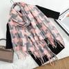 New Women's Retro Thousand Bird Grid Tassel Thickened Warm Scarf Japanese Korean Students Versatile Shawl