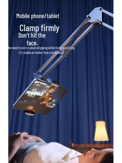 Adjustable Foldable Mobile Phone Stand with Metal Base and I-Beam Clamp