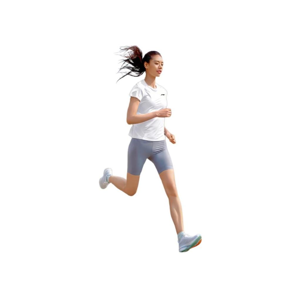 Li-Ning Solid Color Quick-Dry Breathable Round Neck Short Sleeve T-Shirt Women Tops White YTSU154-1