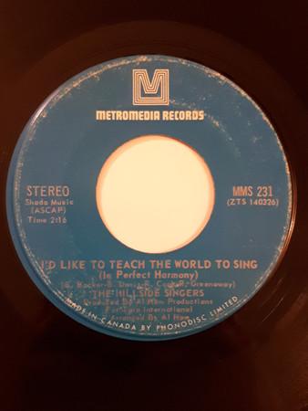 

7inch Record HILLSIDE SINGERS - I d Like To Teach The World To Sing MMS231 METROMEDIA 1971 Canada Rock Used