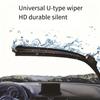Automotive Universal U-type Soft Rubber Boneless Wiper HD Quiet Durable Reduce Noise Automotive Wiper  16" 18" 19"  21" 22" 24"