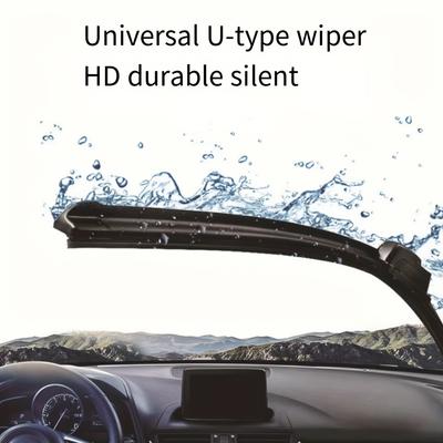 Automotive Universal U-type Soft Rubber Boneless Wiper HD Quiet Durable Reduce Noise Automotive Wiper  16" 18" 19"  21" 22" 24"