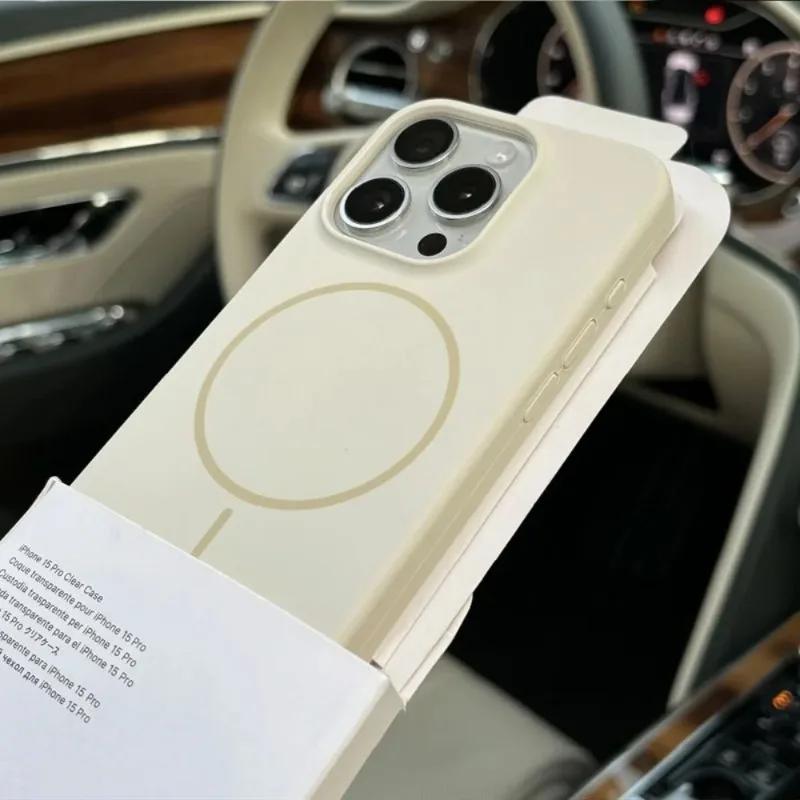 Luxury Liquid Silicone Case For iPhone 17 Pro 16 15 14 13 12 Pro Max 11 for Magsafe Magnetic Wireless Charging Shockproof Capa