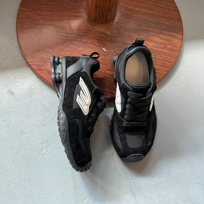 The first layer of cowhide German training shoes women's autumn new flat-bottomed sports Forrest Gump shoes casual retro little white shoes versati