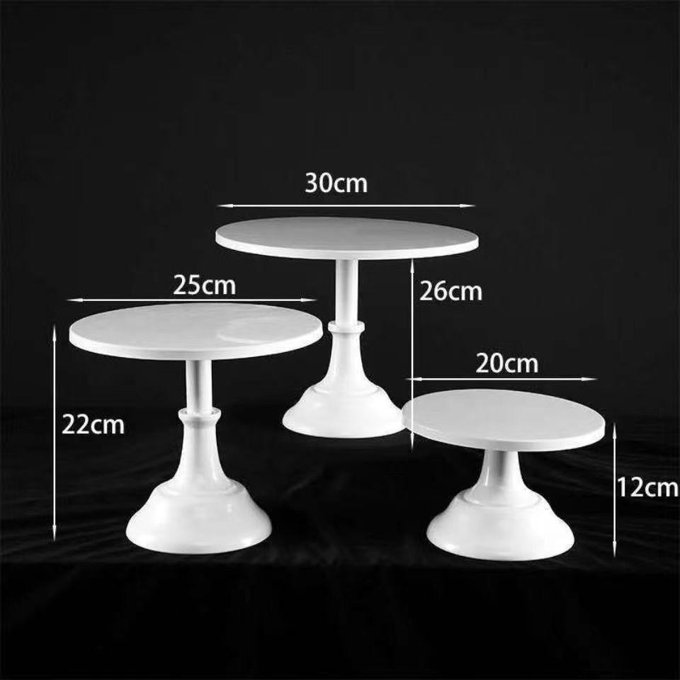 20/25/30CM Seduta Rotonda Tavolino Nordico Decorazione Espositore Vassoio per Torta Compleanno Matrimonio Stand per Torta in Metallo Ferro