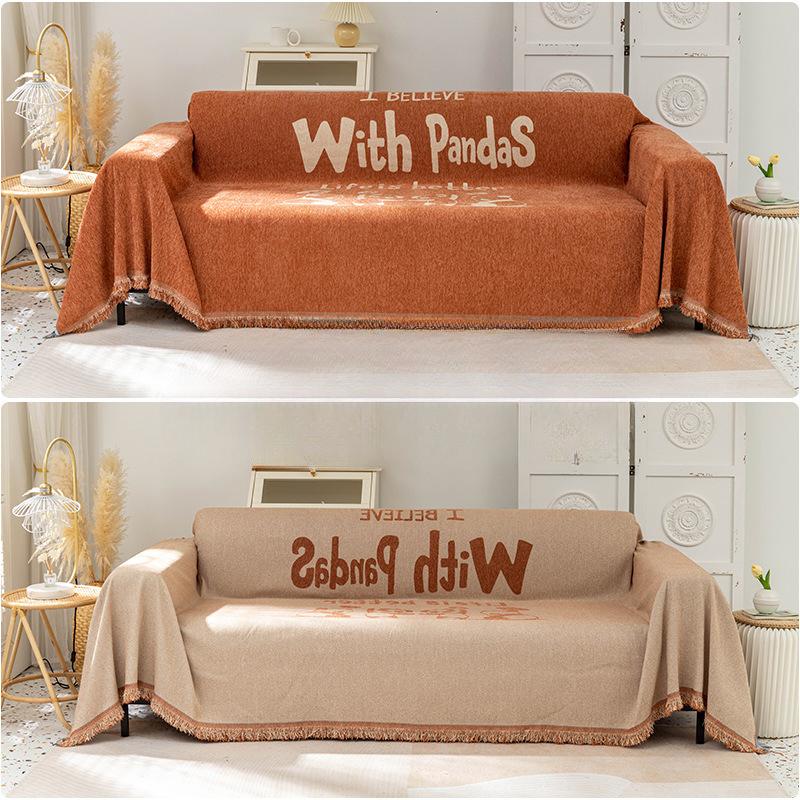 Universal Sofa Cover Towel All InJUEusive Four Seasons No Need Measurement Simple Nordic Blanket for Couch