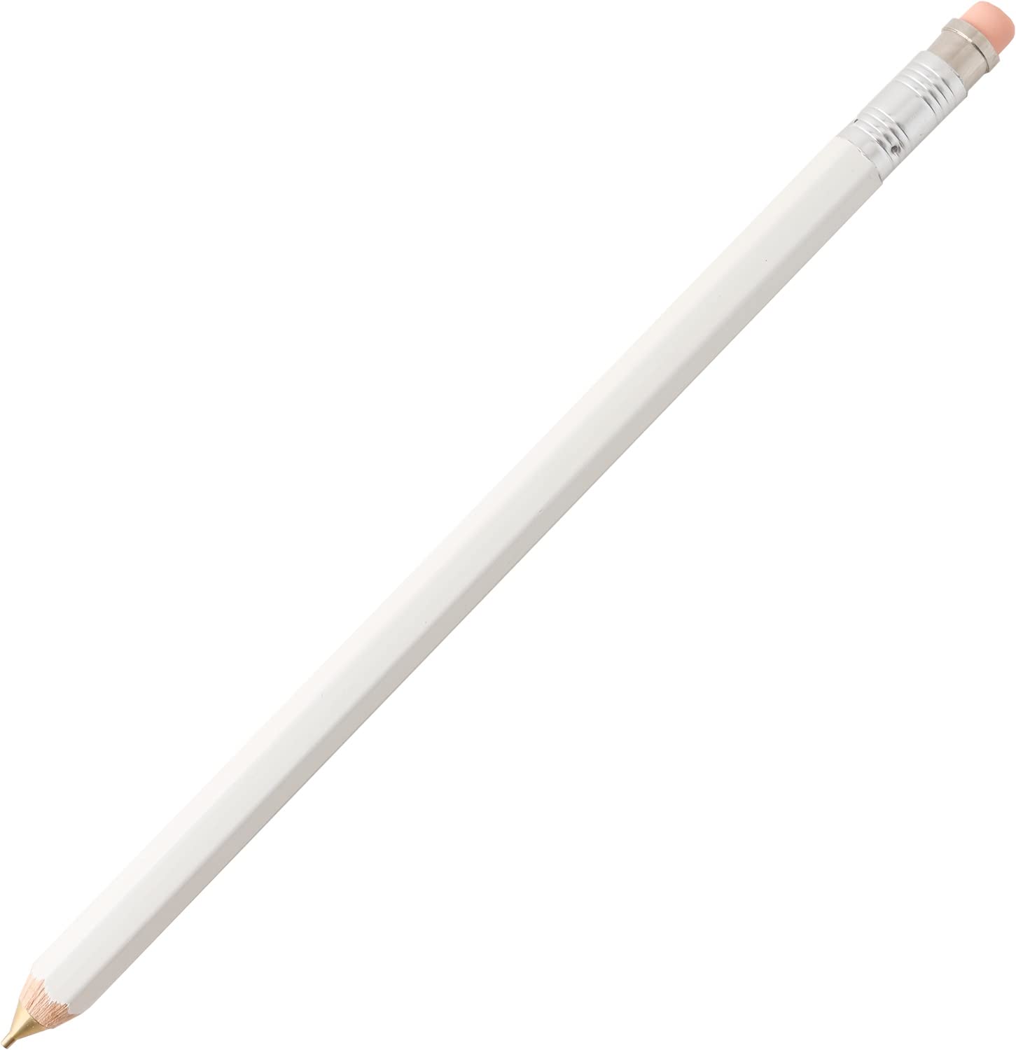 

Wooden Mechanical Pencil L Logo White Pencil Style with Eraser Lead Gift Made in Japan Wooden Slip-on [No Print] WSP-2801 0.5mm