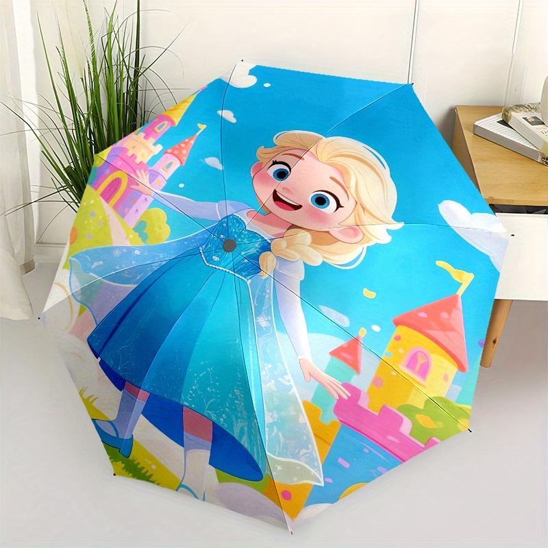 

Elsa, Castle Automatic Opening and Closing Umbrella, Compact Travel Umbrella, Lightweight and Portable, Suitable for Beach Commuting Busines