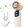 Portable Handheld Fan Rechargeable Handheld Cooling Fan Beige Compact Handheld Fan 100 Wind Modes For Teens Men Women