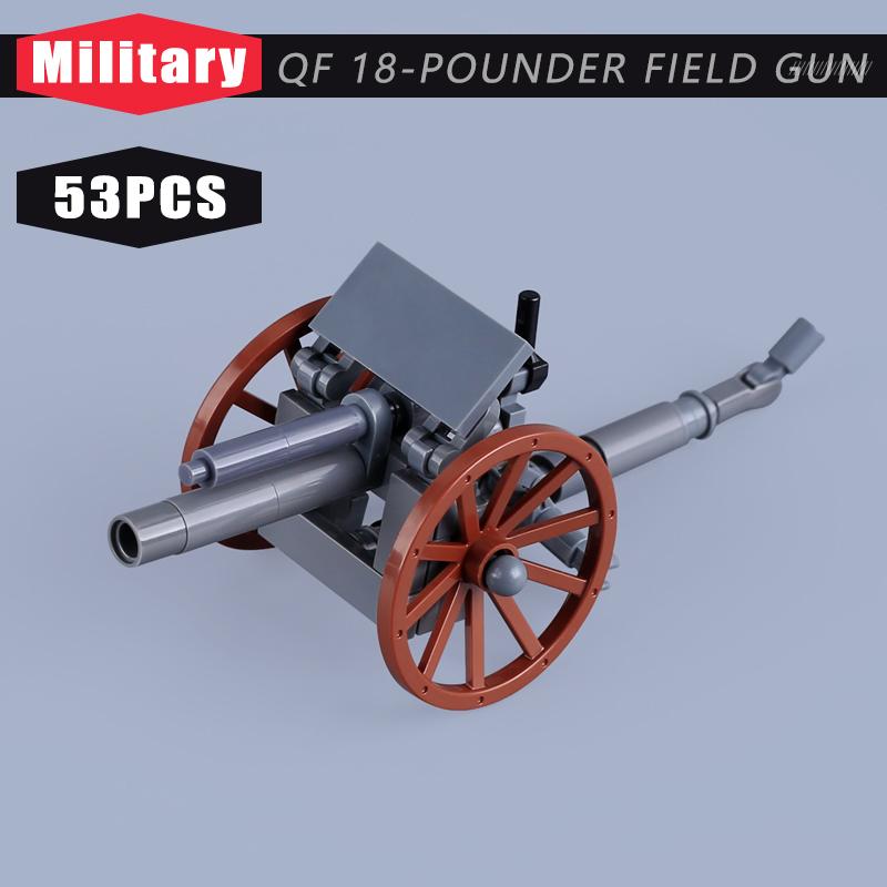WW1 Military Series Tank Krupp Artillery Building Blocks Soldier Figures Accessories Howitzer Italian British Warrior Bricks Toy