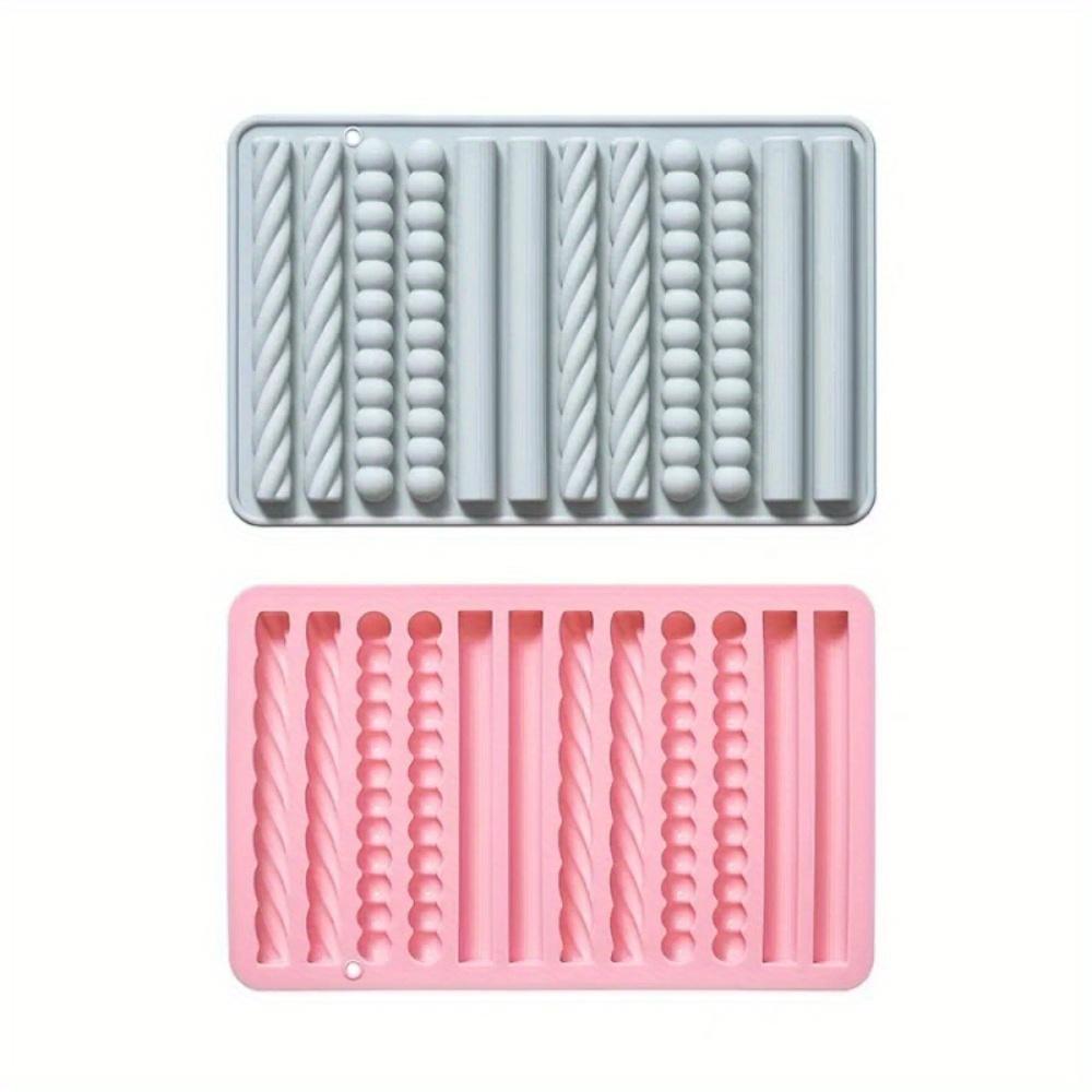 1PC Multifunctional Long Stick Modeling Silicone Mold DIY Soap Making Accessories, 12 with 3 Different Forms