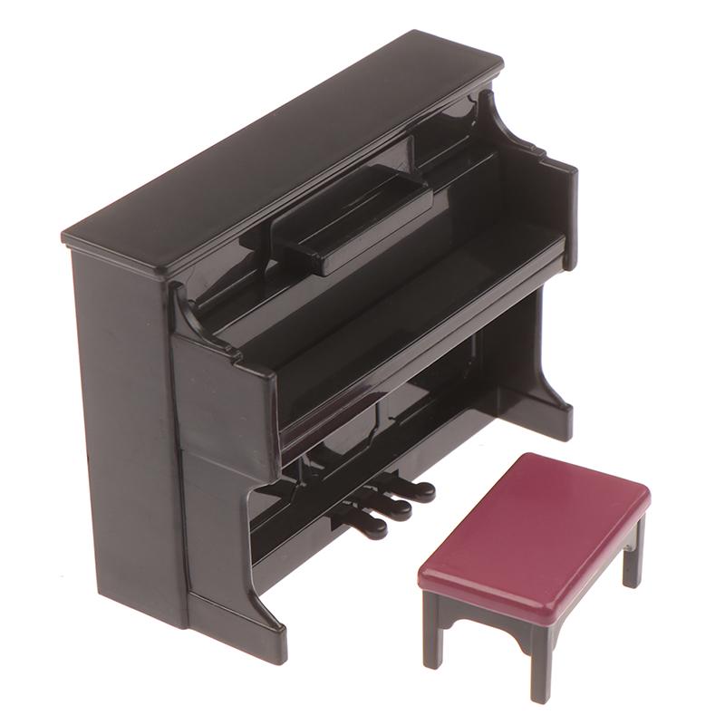 

1:12 кукольных мебели, миниатюрный деревянный мини-рояль, детская игрушка для ролевых игр