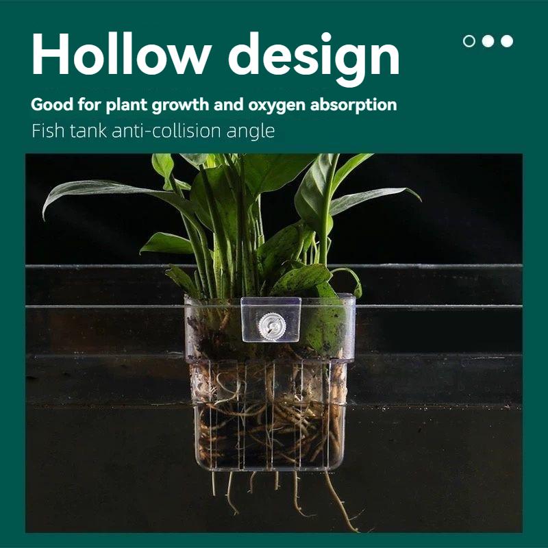 Hydroponic Planting Basket for Fish Tank Aquarium Water Grass Cup Multiple Plant Landscape Bubbles Fish Bubbles