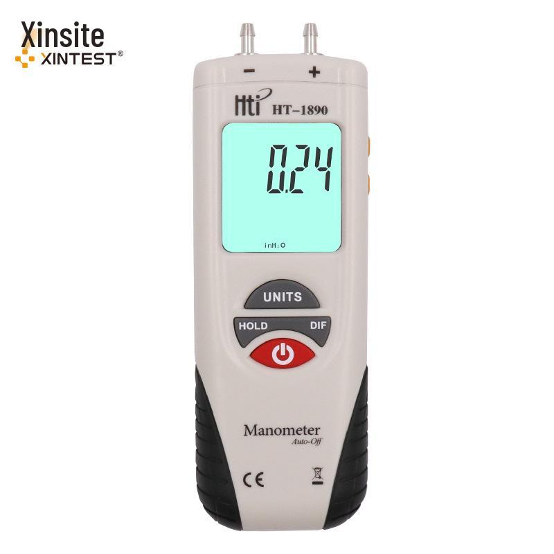 HT1890 Handheld Differential Pressure Meter for Car Repair and Pipeline Air Pressure Measurement.