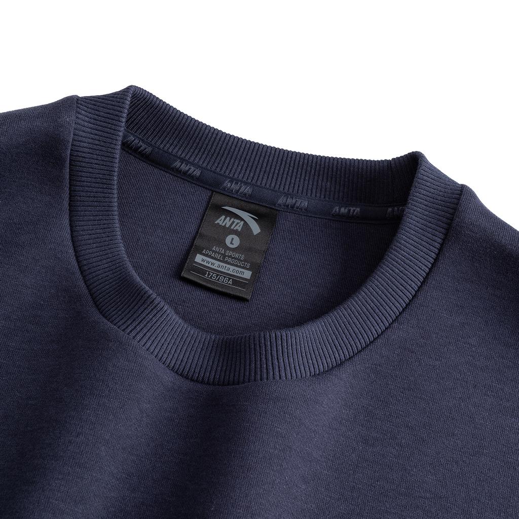 Anta Retro Lifestyle Series Pullover Sweatshirt Spring 2026 Men Sweatshirt Zeus-Blue 152618703S-5