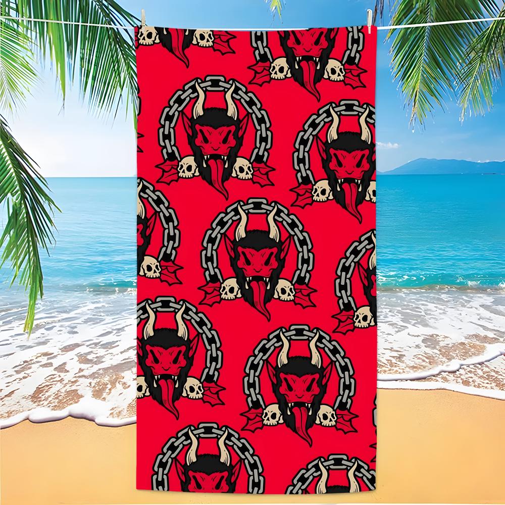 Movie Hellraiser Towel Polyester Beach Towel Quick Dry Sand Free Bath Towel for Summer Pool Travel Vacation