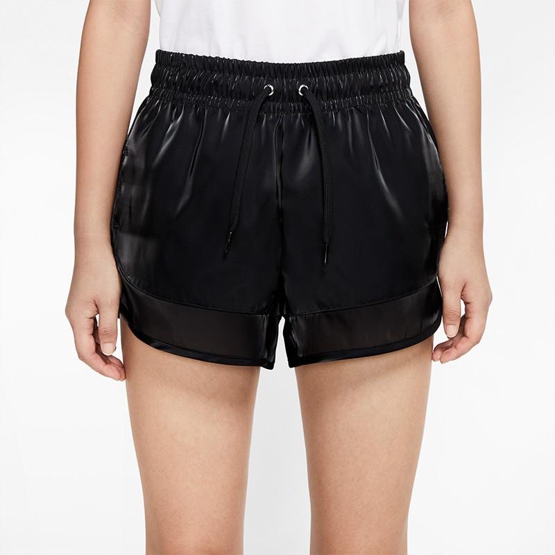Nike Silk Smooth Semi-Transparent Sports Training Running Casual Shorts Women shorts Black CU5521-010