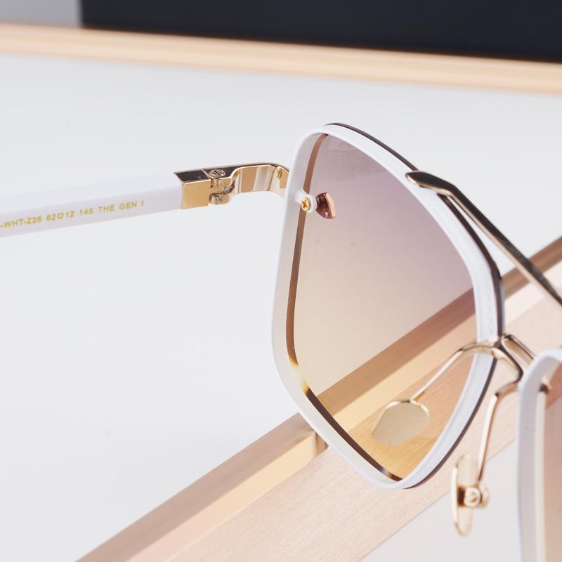 Z26 Champagne Gold Desinger Sunglasses for Men Women Alloy Big Square Gradient  Anti-reflective UV400 Fashion Gafas THE GEN I