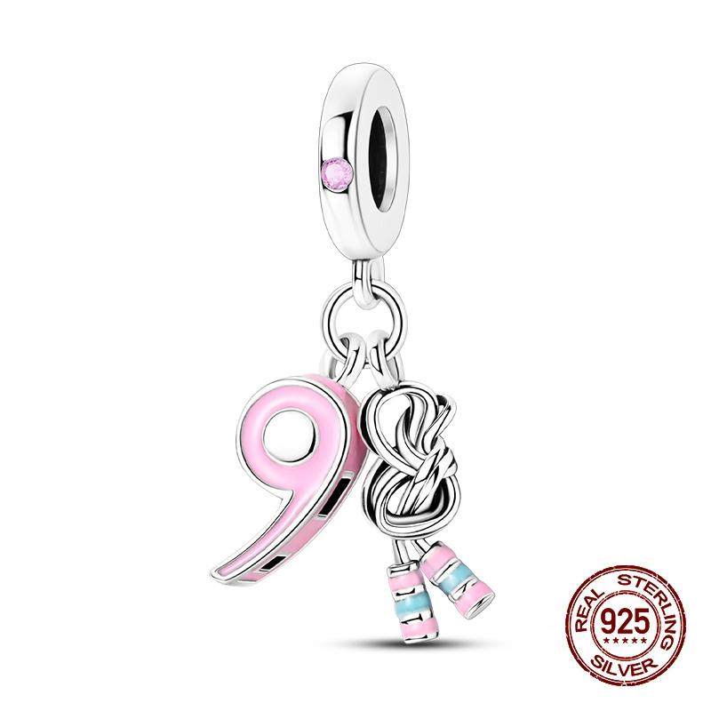 Copper Color Basketball Football Badminton Sports Series Charms Beads Fit Pandach Original Bracelets Diy Jewelry Gifts